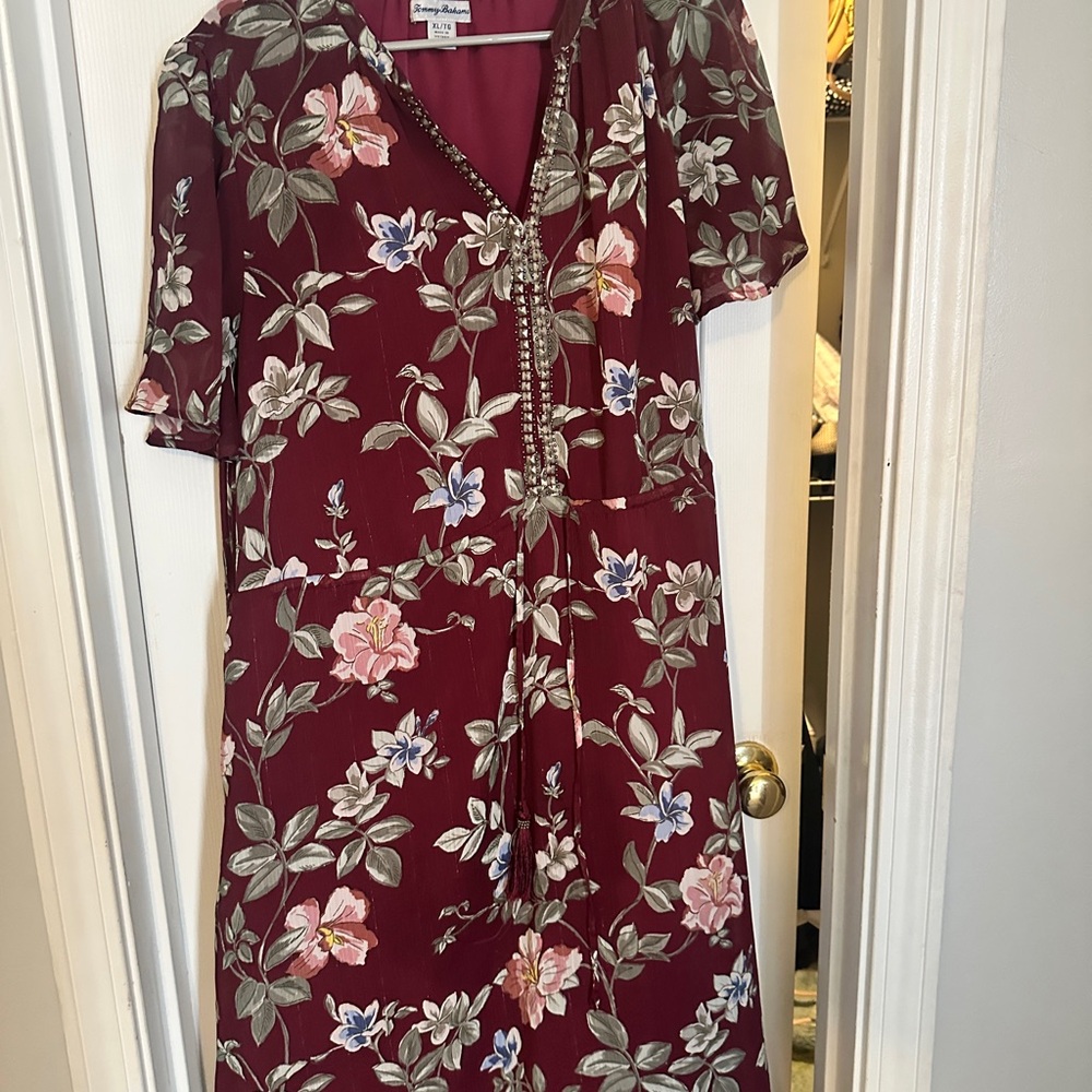 Tommy Bahama Burgundy Floral Dress